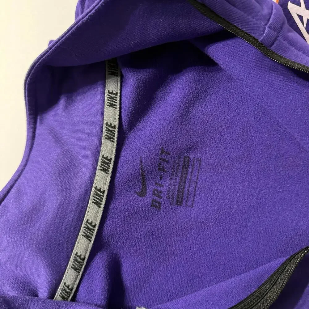 Nike Dri-Fit 1/4 Zip Pullover Long Sleeve Purple Style 642039 Size Men’s L - Picture 5 of 8